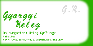 gyorgyi meleg business card